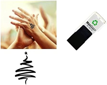 Christmas Party - Tree - Hand stamp - suitable for Festivals - Night Clubs - Parties etc self inking 18mm circ 5210