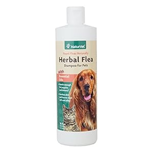 NaturVet Herbal Flea Champú, 480 ml