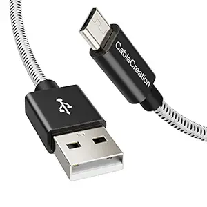 USB to Micro USB Cable, CableCreation 4 FT Braided USB Charger Data Cable, Compatible Fire Stick, Chromecast, Power Pack, Android Phone 4FT Black