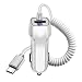 Produktbild omufipw Kfz-Ladegerät Micro-USB Typ C iPhone Kabel Schnellladegerät USB Port Ladegerät, weiß, Type c