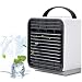 Produktbild Mini Air Cooler Mobile Klimaanlage Verdunstungskühler Negatives Ion Luftkühler Abkühlen Ventilator Luftbefeuchter USB Tragbar Fan mit LED Licht für Büro, Haus, Reisen, Schlafsaal VNEIRW (Weiß)