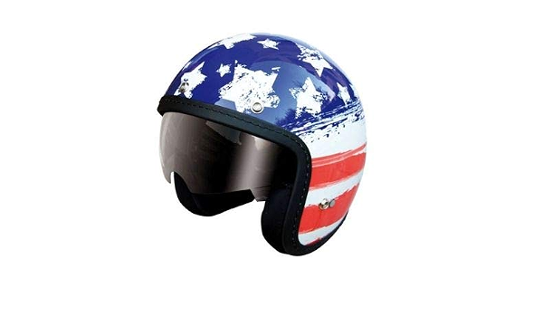 Generico CASCO ONE JET OLD CUSTOM VINTAGE SCRAMBLER CON VISIERA A SCOMPARSA  USA AMERICA XL : Amazon.it: Auto e Moto