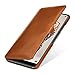 Produktbild StilGut Book Type Lederhülle fürHuawei P20 Pro. Seitlich klappbares Flip-Case aus Echtleder mit Smart Cover Funktion, Cognac mit Clip