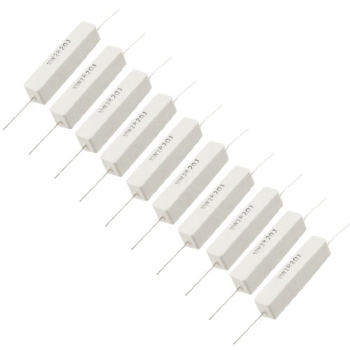 10 Stk 2 Ohm 10W Watt Axial Keramik Zement Widerstand Leistungswiderstände