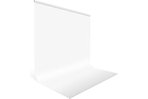UTEBIT Sfondo Fotografico Bianco, 2x3m/6.6x9.8ft Telo Sfondi Bianco Pieghevole Foto su Tela Poliestere Studio Fotografico Sfondo Fotografici (Stirare a Bassa Temperatura)