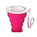 Produktbild Silikon Tasse für Menstruationstasse Faltbar Silikontasse Tragbare Reinigungsbecher (Rosa)