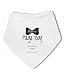 Page Boy with Personlised Name, Date, Bride and Groom with Bowtie wedding - Baby Bandana Bib