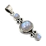 Peso total 4.8 gramo Unique colgante para la mujer piedra de luna plata de ley 925 joyeria de calidad