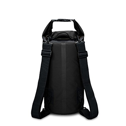 Sacca Impermeabili Borsa Waterproof 5-20L Borse Impermeabili Dry Bag con Tracolla Regolabile, Una Spalla o Alle Spalle, per Attività all'Aperto e Sport d'Acqua (nero, 20L)