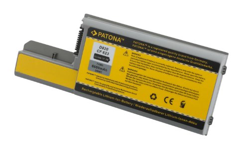 PATONA Laptop Akku für DELL Latitude D531 | D531N | D820 | D830 – Precision M4300 | M65 – [ Li-ion; 6600mAh; schwarz ] - 2