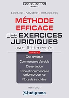 jaquette livre Méthode efficace des exercices juridiques (avec 100 corrigés)