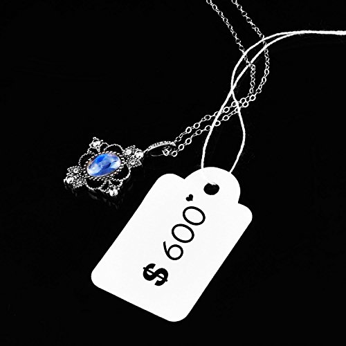 Etiquetas de Precio Etiquetas Blancas para Marcar Precio con Hilo Colgante  500 Paquetes  35 x 22 mm