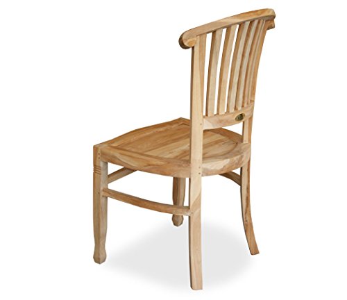 KMH®, Gartenstuhl „Colonial“ (Teakholz – Colonialstil) (#102060) - 4