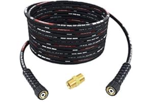 TECHKAR Hochdruckreiniger Schlauchverlängerung – Kärcher Verlängerungsschlauch Ersatz – 250bar kompatibel mit Kärcher mit M22x1,5 Gewinde – Schlauchverbinder & Nippel inklusive – 30m Schlauch