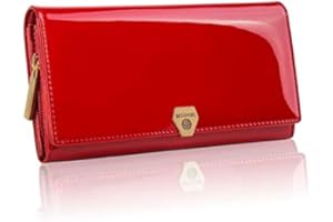 Betlewski® skórzany portfel damski SHINY z prawdziwej skóry | z ochroną RFID | idealny na prezent dla niej | kolor: