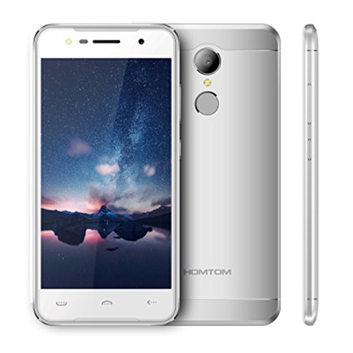 HOMTOM HT37 Smartphone 3G, 5.0 Inch HD, MTK6580 Quad-core CPU 1.3GHz, Android 6.0, 2GB RAM + 16GB ROM, 8.0MP+2.0MP Camera, 3000mAh, Doppia SIM - Argento
