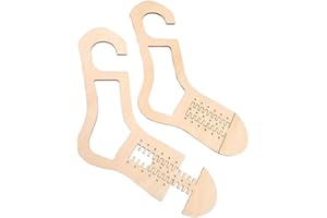 BLOGIIUP Bloqueurs de Chaussettes, Chaussette en Tricot en Bois réglable 1pair, civière de Bas de Forme à Main, modèle de gabarit de Tricot Bricolage pour Le Tricot (Creux)