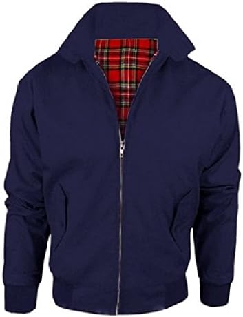 Harrington Jacket Adults British Made Classic 1970'S Vintage Retro Mod Skin Scooter Tartan Lining