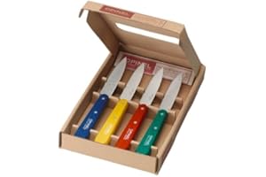 Opinel - Coffret Opinel - 4 Couteaux d'Office n° 112 de Cuisine - Couleur