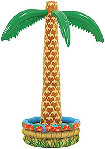 Confettery Inflatable Palm Tree Hoola Aloha Beach Party Decoration Drinks Cooler Tray, 180 cm, Assorted Colors