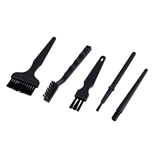 Homgaty 5 x Nylon-Pinsel, anti-statisch, Kunststoffgriff, für leitfähigen Boden, Tastatur, Leiterplatte, Motherboards, Reinigung-Pinsel-Set - 2