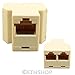 Cables Kart™ RJ45 CAT 5 CAT 6 LAN Network Ethernet Female to 2 x Female Plug Connector (Beige) Pack Of 2 RS.165.00