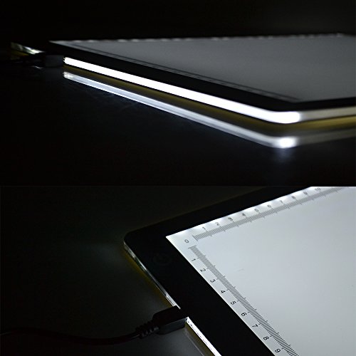 Leuchttisch LED Leuchttablett A4 dimmbar Leuchtpult Leuchtplatte Handwerk - 4
