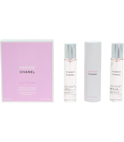 Chanel Chance Eau Tentre Eau De Toilette Spray Rechargeable 3x