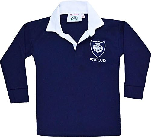 Childrens Scotland Tops 6 Nations World Cup Kids Full Sleeve Retro Rugby Shirts