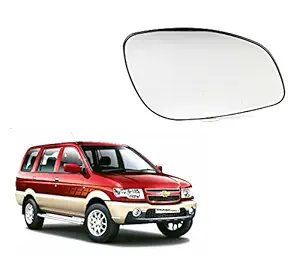 Auto Spare World Right Side Mirror Glass Compatible With Chevrolet Tavera 2017 Set of 1 Pcs.