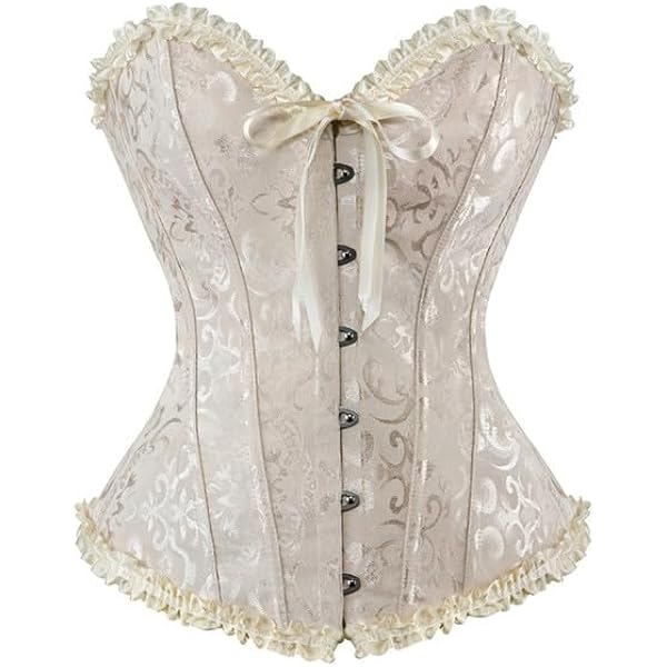 SZIVYSHI Yellow Corset Top for Women - Overbust Lace Up