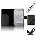 Produktbild Xtra-Funky Exklusiv PU-Leder-Geldbörse Buch Folio-Stil Fall für Amazon Kindle 4 (Schwarz oder Silber 6 "E-Ink-Display Keine Tastatur-Modell) mit dem Klipp auf Robotik Klapp Licht - Schwarz