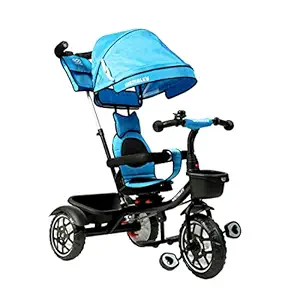 Wembley Tricycle for Kids for 1+ Years To 5 Years Baby Cycle Trikes With Reversible Seat, Canopy, Parental Control, Paddle Lock, Soft Grip Handel for Baby Safety Plug N Play 3 Wheelers Toy for Girls Boy Carrying Capacity UPTO 50 Kgs