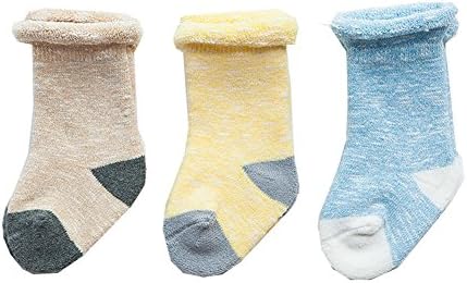 3 Pairs Pack Unisex Baby Infant Toddler Kids Winter Warm Thermal Knitting Blue Socks 0-6,6-12,12-36Month