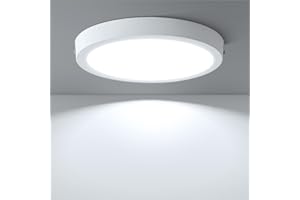 CANMEIJIA Bathroom Light,20W 2000LM 6500K Daylight White Round LED Bath Ceiling Light,Ultra-Thin Modern Flush Mounted Lights Fitting Ceiling Lights for Kitchen,Bedroom,Toilet,Garage,Hallway,Office