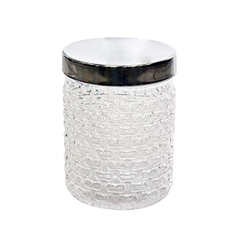 PrincewarePlastic Food Storage Jar/Canister, Clear Base with Chrome Effect Lid, 750ml