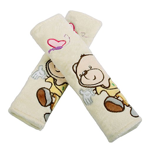 Bear a Pair of Baby Kid Car Seat Strap Cover Toddler Infant Stroller Strap Cover