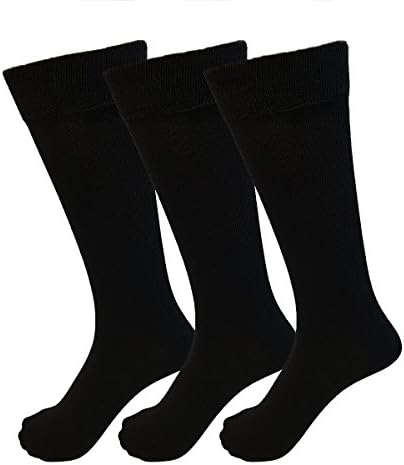 Mens Black Socks, (12 Pack) Formal Dress Socks, Work Socks By BlueRays | Breathable, Comfortable &amp; Durable Cotton Rich Men’s Designer Socks, Perfect Fitting Mens Socks UK 6 –11 EUR 39– 46