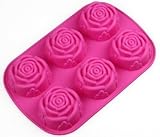 Allforhome 6-er Silikon-Form zum Backen und Basteln, Form...