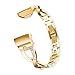Produktbild YouN X Shape Kristall Zinklegierung Uhrenarmband für Fitbit Charge 3 (Gold)