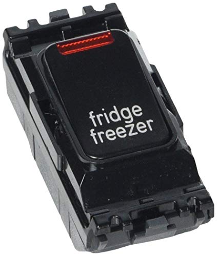 MK Electric Edge 20 Amp DP 1 Way - Módulo de interruptor con neón para nevera congelador