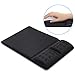 Produktbild GIM Mauspad Handgelenk Premium Memory Schaum Geruchsfrei Ergonomisches Mauspad Handauflage Rutschfeste Unterseite Silikon Mousepad Büro Zubehör Gaming Schwarz