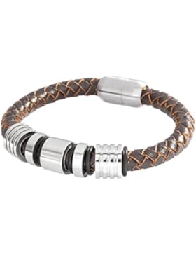 Lower East Lederband, rund geflochten mit metallischen Applikationen