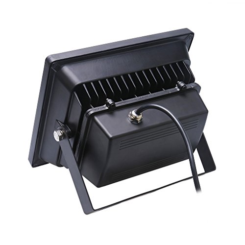 Auralum® 50W LED Baustrahler Flutlicht Fluter Gartenstrahler Scheinwerfer wasserdicht IP65 kaltweiss 6000-6500K schwarz - 4