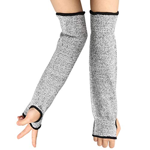 Preisvergleich Produktbild nuosen Schnittfeste Ärmel, Level 5, Schnittschutz, gestrickt, Armschutz für Kratzer, Hautirritationen, UV-Schutz für Garten, Küche, Bauernhof