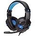Produktbild Fcostume USB-Kabel-3,5mm-Gaming-Headset-Kopfhörer mit Mikrofon für PC-Laptop-Telefon (Blau)