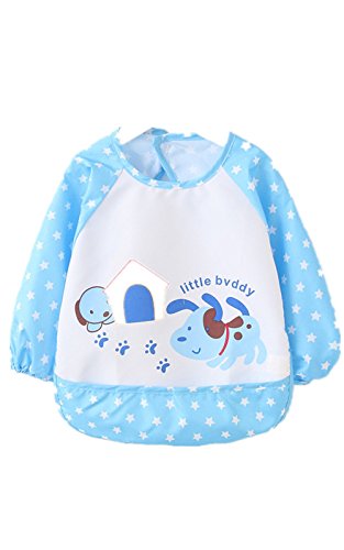 WeiterVor 3PCS Wasserdicht Babylätzchen Langarmlätzchen mit Auffangschutz 1-4 Jahre - 6