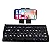 Produktbild Bluetooth-Hintergrundbeleuchtung Tastatur,Janly Tragbare Faltbare drahtlose LED Regenbogen-Farbspiel USB-mechanische DREI Farben RGB-Tastatur Metall Tastatur (Schwarz)