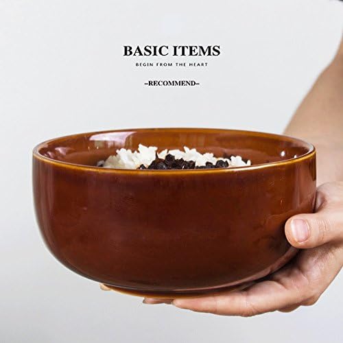 6.5inches Japanese Cuisine Ceramic Utensils, Soup Bowl Ramen Bowl Large Vintage Home Dining Canteen Large Bowl Rice Bowl