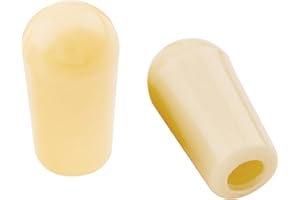 Pove Metric 3 Way Short Straight Guitar Toggle Switch Pickup Selector for Les Paul Style Electric Guitar - Exquisite Craftsmanship and Superior Performance (Yellow, 2Pcs Spare Tips)